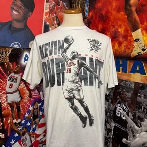 Vintage Kevin Durant Thunder OKC Majestic Basketball NBA T Shirt Mens Sz‎ XL